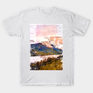 Foggy Glenfinnan River & Mountain Scotland. For Foggy Forests & Mountain Lovers. Foggy mountain collection T-Shirt